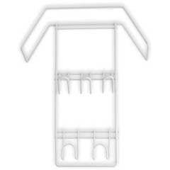 Hose Hanger White Metal With Tool Holders - Vacuum Central 