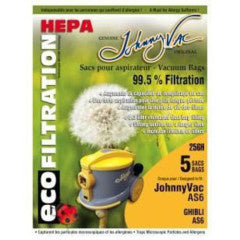 Ghibli Johnny Vac AS6/ D12 Bags 5pk Hepa Type