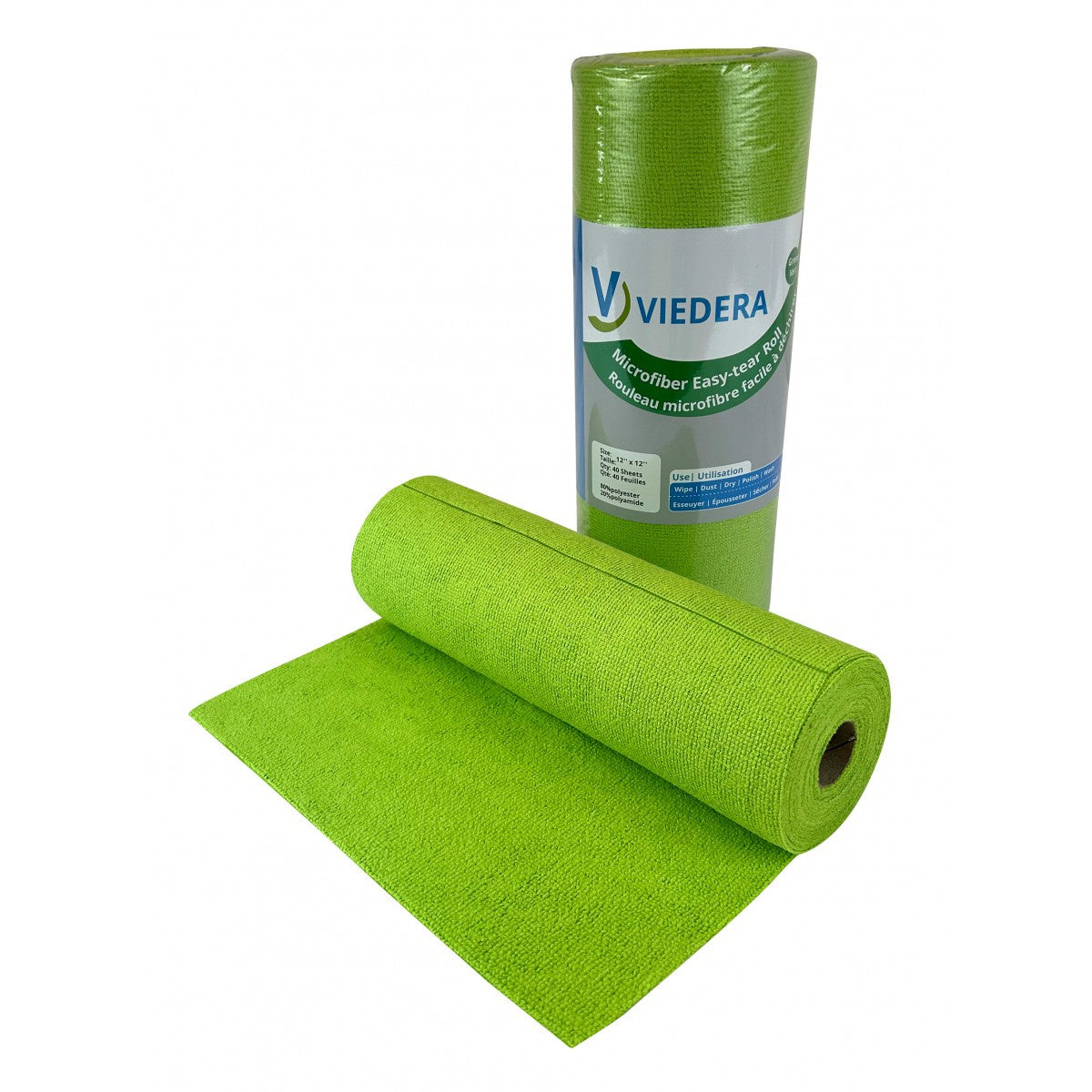 MicroFibre Roll Cloth 12" x 12" Green 40pk