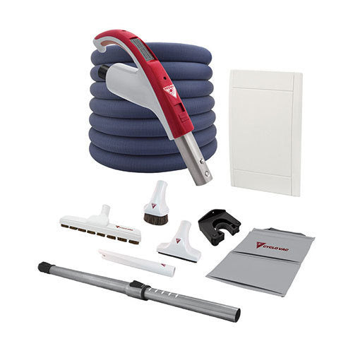 RetraFlex Retractable Hose Kit 30’  with Door, Sock, Handle - Vacuum Central 