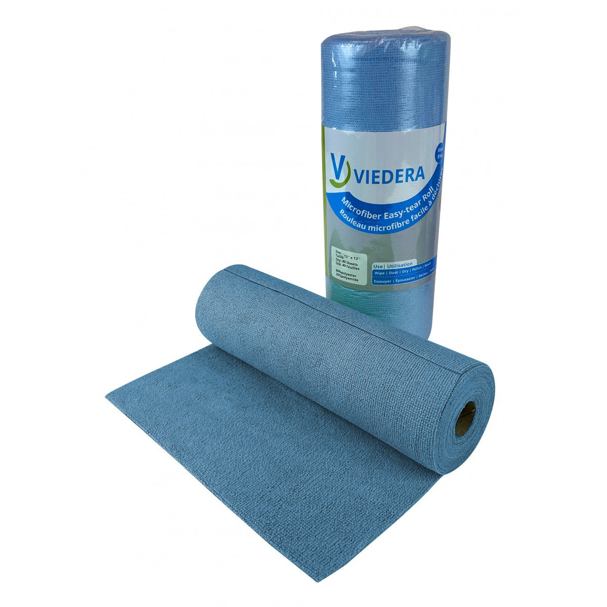 MicroFibre Roll Cloth 12" x 12" Blue 40pk