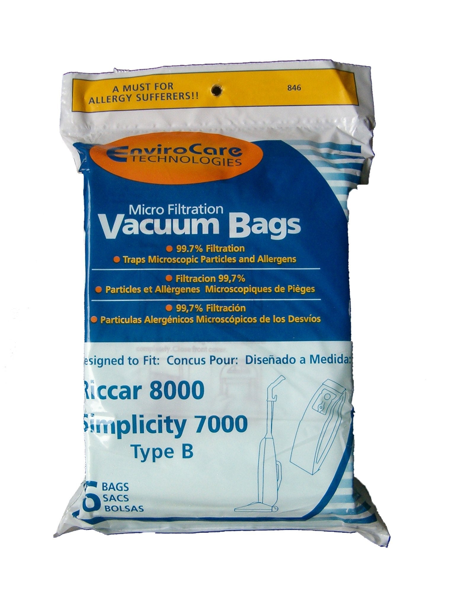 Riccar 8000 Bags 6pk